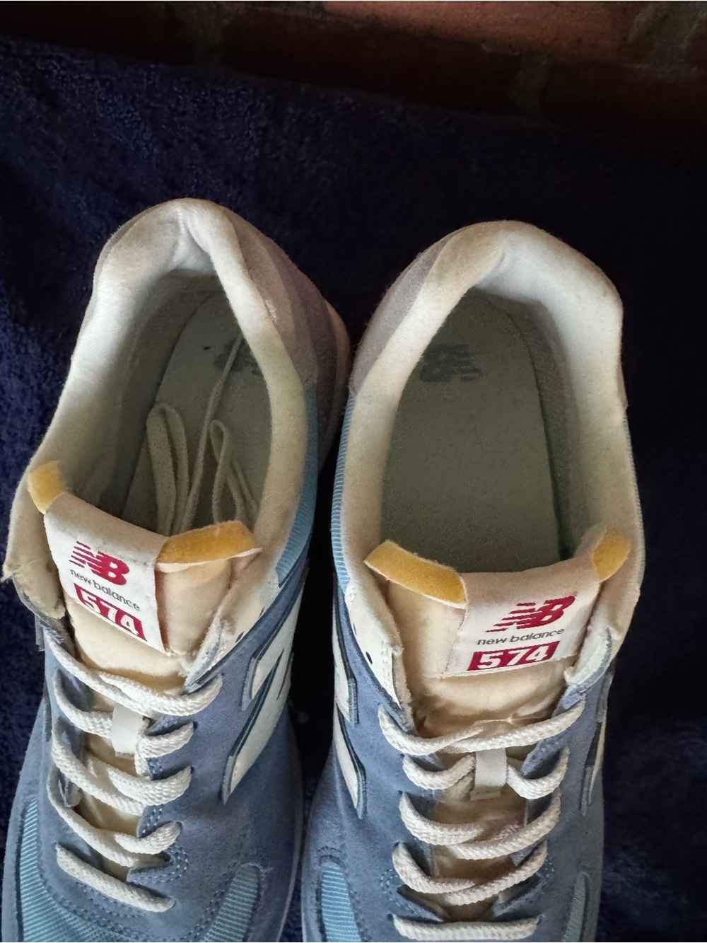New Balance 574 Light Blue Suede & Mesh Sneakers - Picture 4 of 9